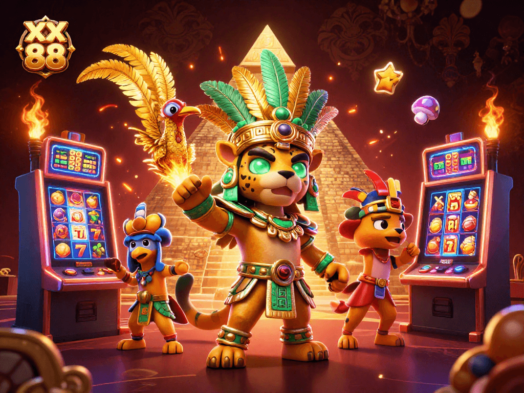 Experience thrilling gameplay at xx 88 with vibrant slot machines and mythical characters.