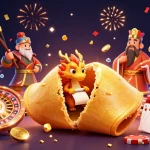 Win big with Tải game Sunwin showcasing golden fortune cookie, coins, and vibrant casino elements.